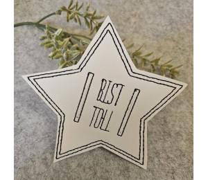 ADVENTSKALENDER VORFREUDE Türchen - Stickserie - 10 ITH Sterne mit Schlitz